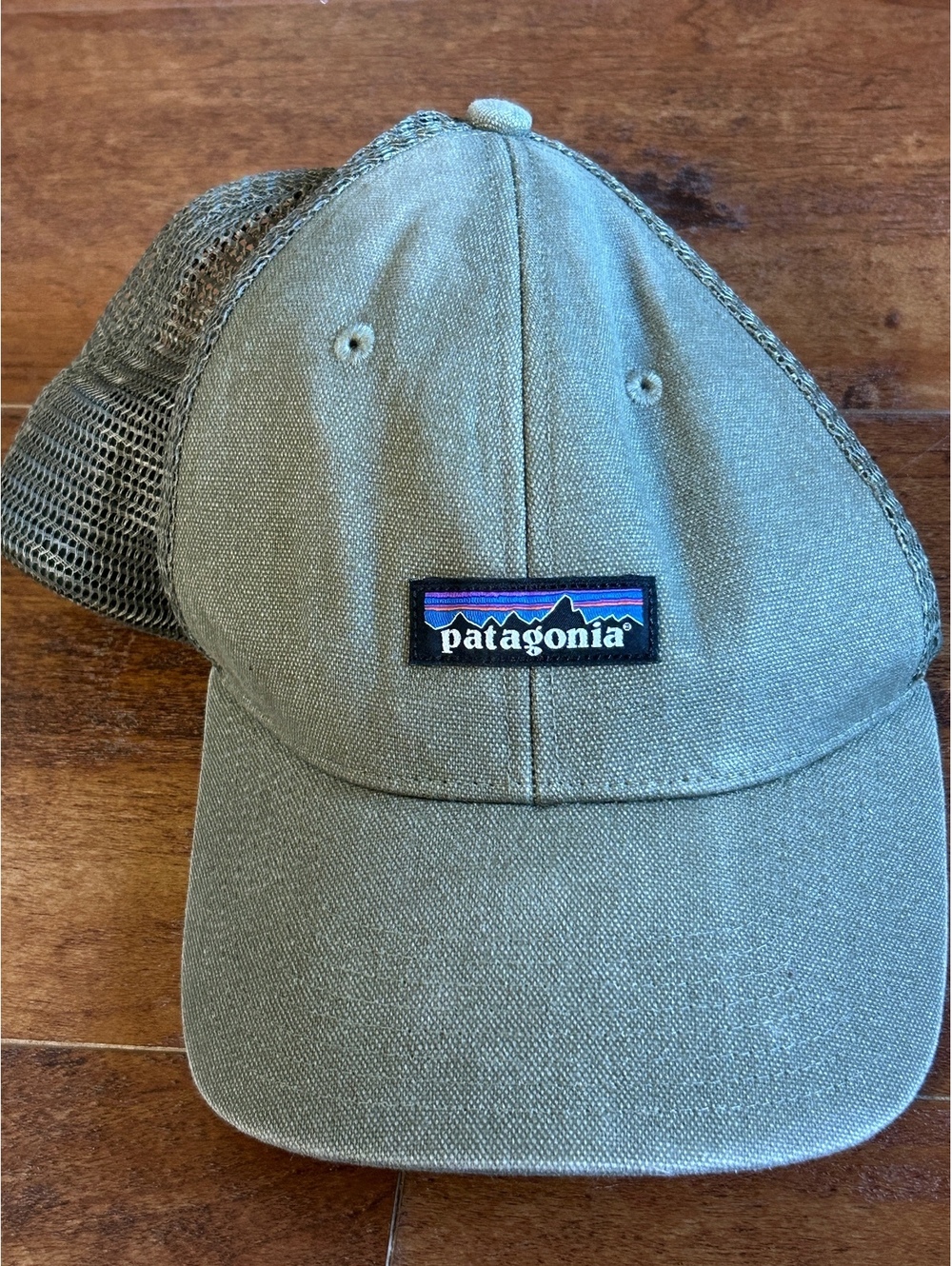 Patagonia Olive Green Mesh Back Baseball Cap